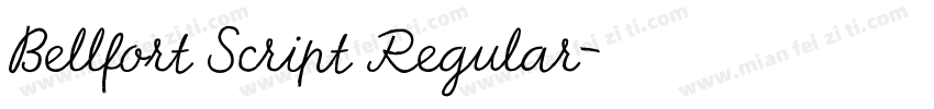 Bellfort Script Regular字体转换